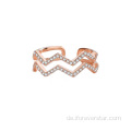 Rose Gold Fine Schmuck 925 Silber Zirkon Ringe